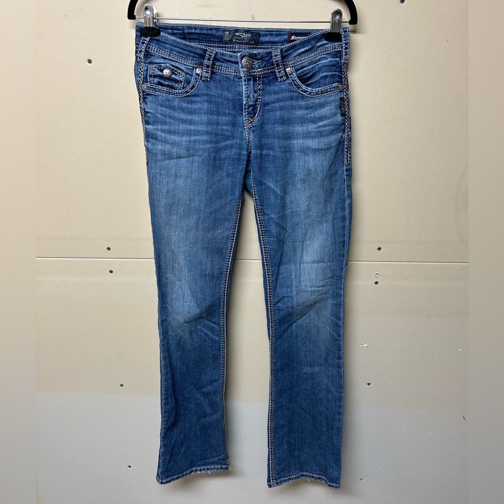 2/$75💥- JEANS | Women’s Silver Jeans Aiko mid boot size 28 length 33